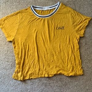 Yellow Flowy Crop Top